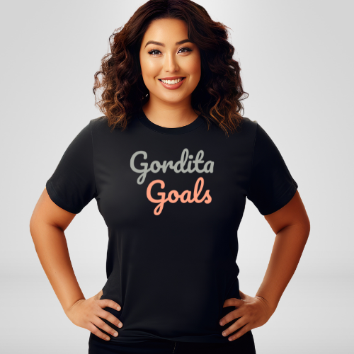 Gordita Goals Black Tee